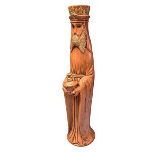 Wiseman King Figurine Statue Orange Gold Nativity Religious 13 Inch Gift Offerin